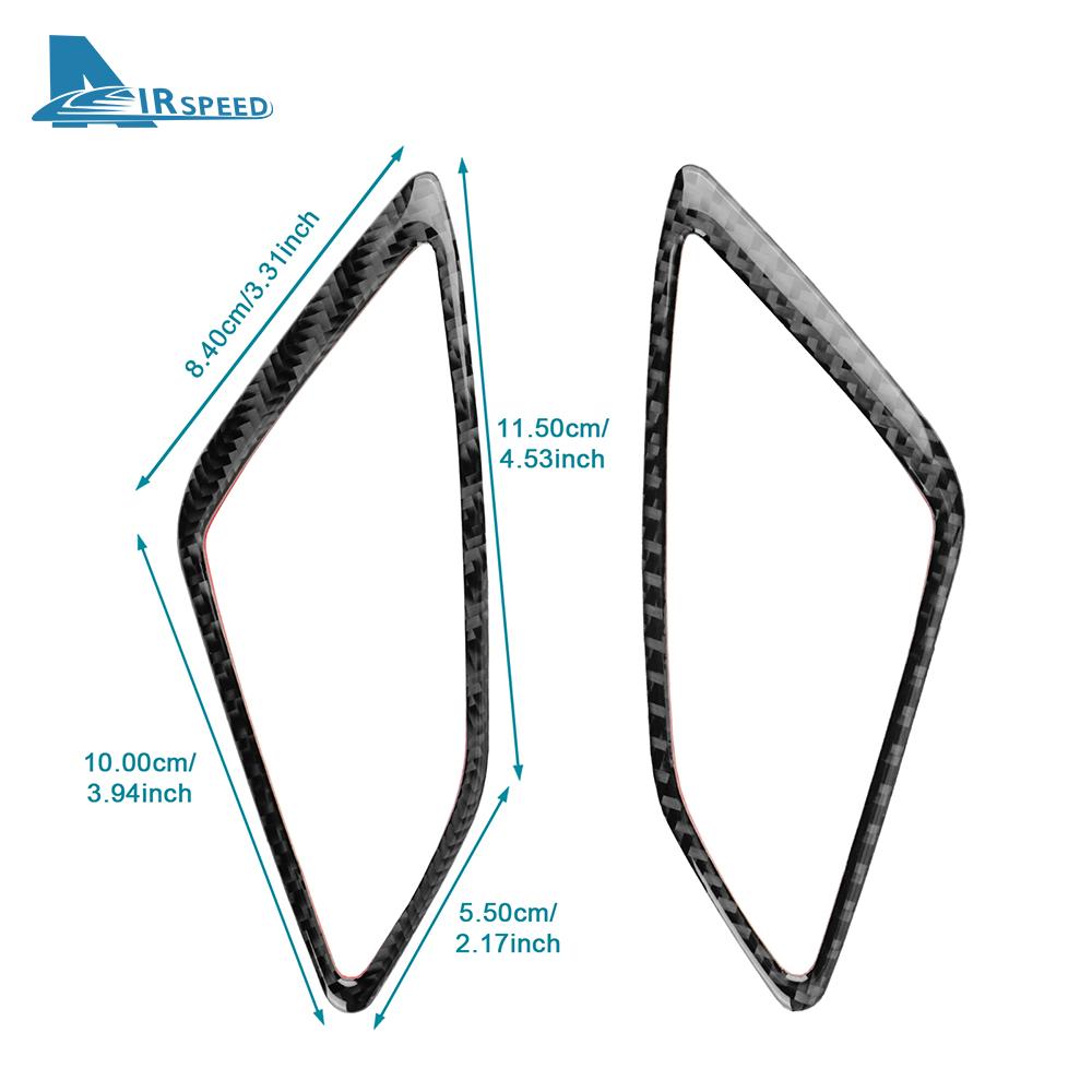 Real Carbon Fiber For Mazda 3 Axela 2014 2015 2016 2017 2018 LHD RHD Car Dashboard Both Side Air Outlet Accessories Sticker gbmqn50