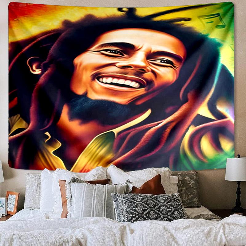Bob Music Vibrant Art Printed Tapestry, Wall Hanging,Livingroom, Dormitory, Large Wall Decor, Fabric Decor Fan Birthday Gifts