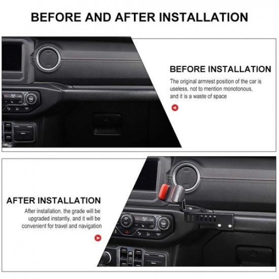 Beifahrergriff Handyhalter Halterung Zubehör für 2018-23 Jeep Wrangler JL JT