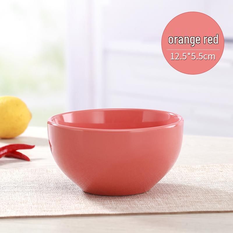 Colorful Large Ceramic Children's Bowl - Creative Underglaze Design for Rice or Porridge