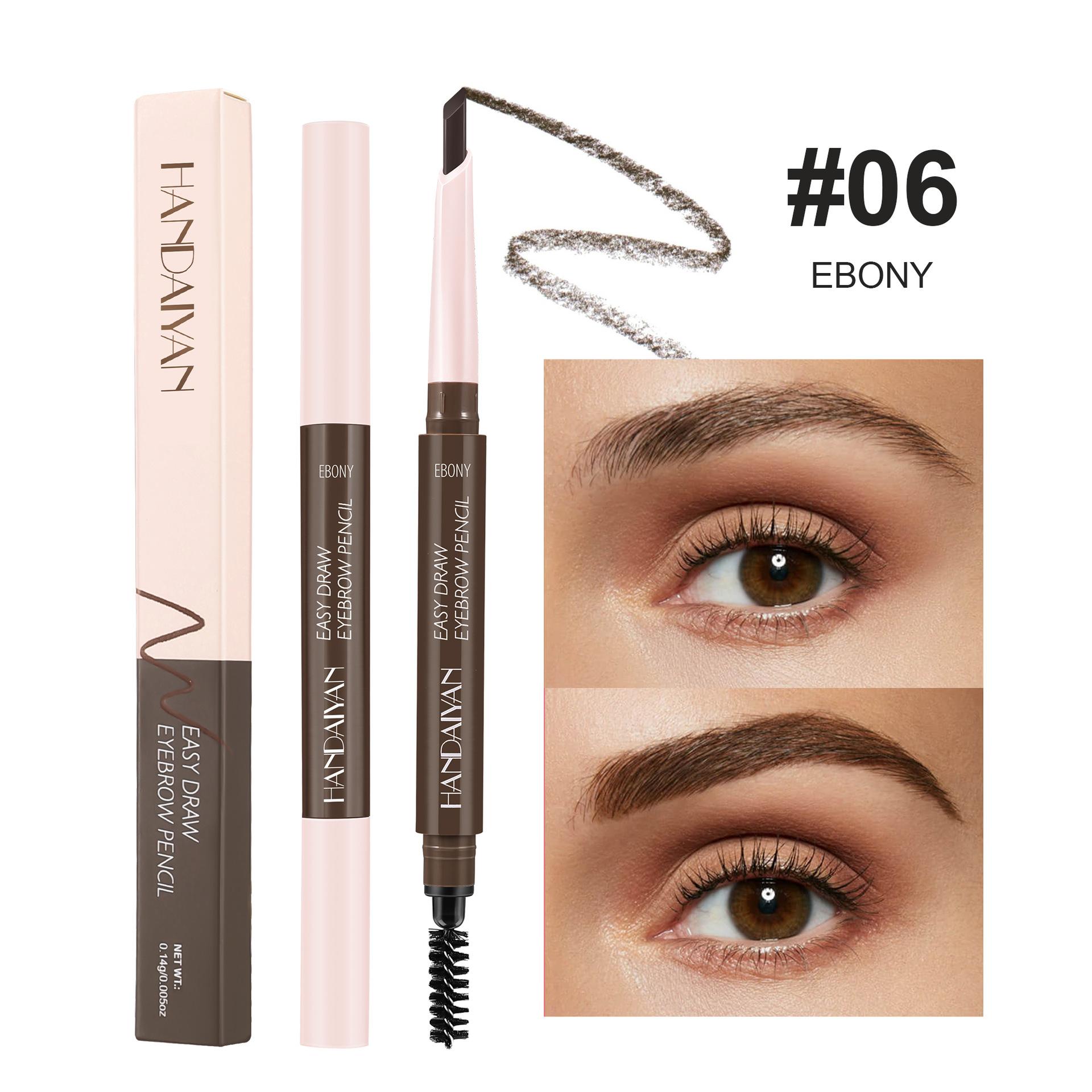 

Двойной карандаш для бровей Hard Core Wild Eyebrow, долговечный водостойкий карандаш для бровей Machete с кисточкой для бровей