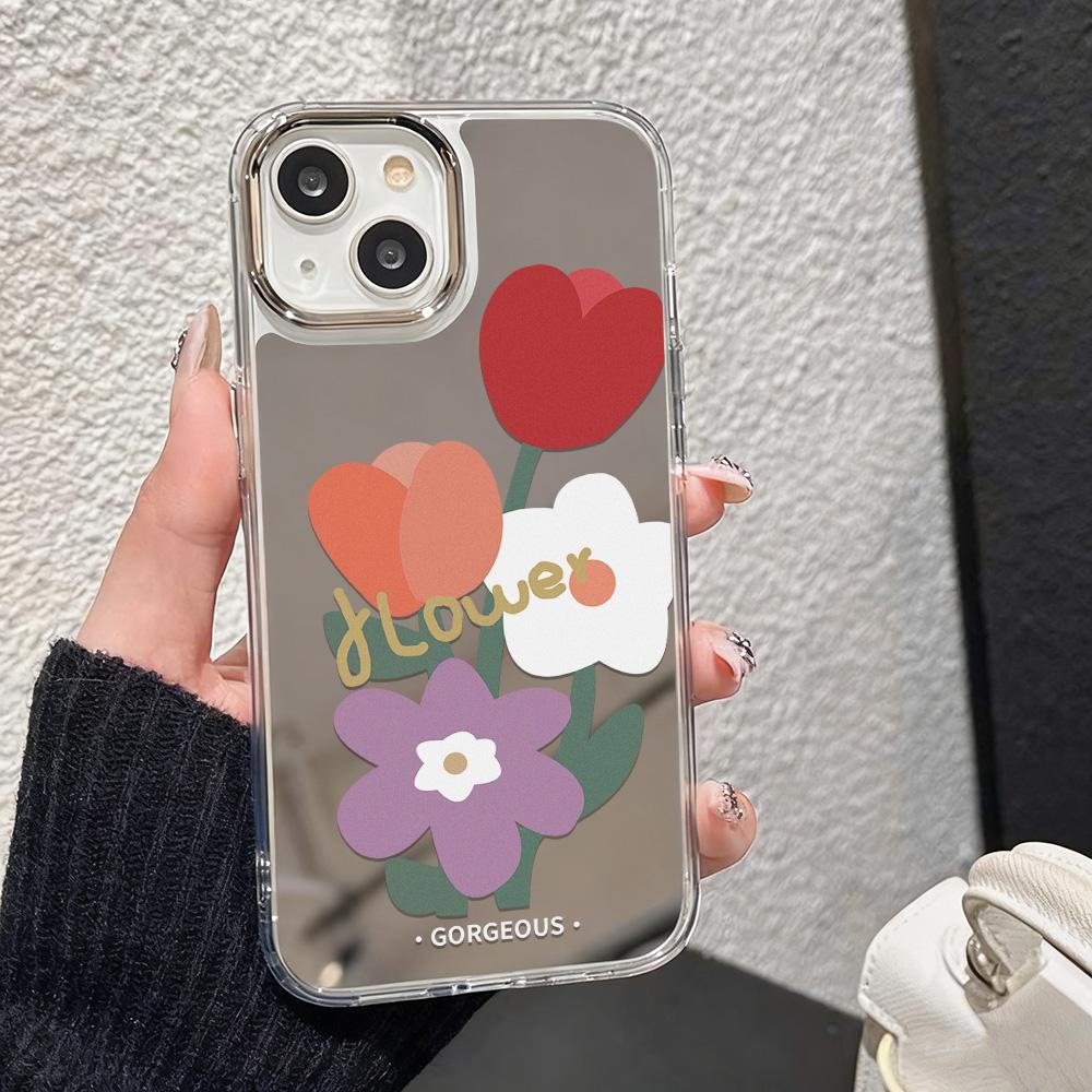 Fashion Makeup Mirror Phone Case For IPhone 17 16 16e 15 14 13 12 11 Pro Max 17E Transparent Silicone Cover Coque