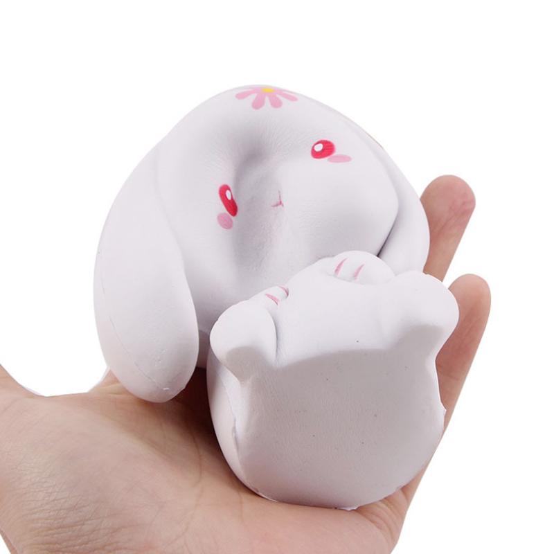Kawaii Jumbo Hase Squishy Simulation Cremeduft Langsam aufgehendes Squishy Kreatives Weiches Stressabbau Knetspielzeug 11x10 CM