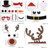 1 Set Festive Christmas Window Stickers Large Holiday Felt Cloth Clings Decor Eye Catching Window Wall Decorations
