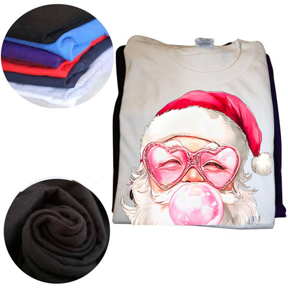 Vintage Retro Christmas Pink Sunglasses T-Shirt Summer Men Clothing Fashion T Shirts Cotton Short Sleeve Oversized T-shirt Tops