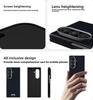 Microrelief Carbon Fiber Phone Case for Samsung Galaxy Z Fold 7 Fold6 5 W25 W26 Alloy Lens TPU+PC Cover with Invisible Magnet