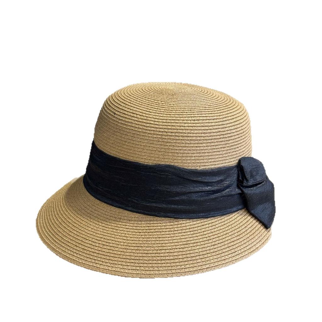2026The new French retro butterfly-tie straw hat is a must-have accessory for women during the summer vacation. It's perfect for sun protection and