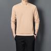 Men's V-neck Self-heating Long Sleeve German Velvet Shirt - Warm, Solid Color Autumn/Winter 2021