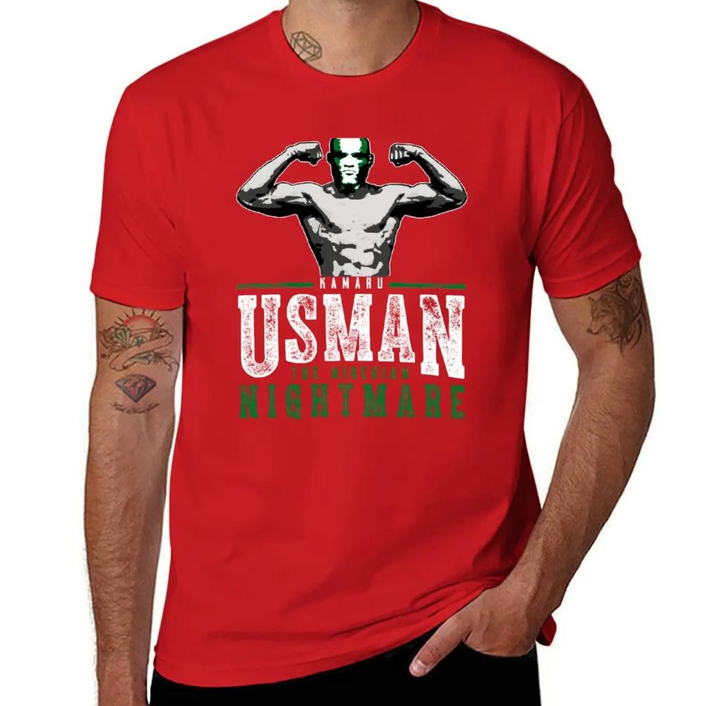 Kamaru Usman T-Shirt Anime T-Shirts T-Shirts Grafik Mann T-Shirt Oberteile T-Shirt Männer