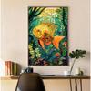 Watercolors Freshwater Fish Tropical Fish in Lush Waters Koi-Fish Underwater Poster Canvas Painting Wall Picture Home Room Decor