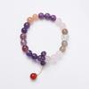 Handmade Purple Amethyst Crystal Bracelet Women With Natural Quartz Beads Boho Vintage Style