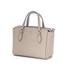 TORY BURCH Emerson simple and elegant leather Tote bag Tote bag shopping bag shoulder crossbody handbag small size women's gray 138366-083