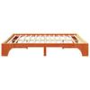 Bed Frame Wax Brown 200 x 200 cm Solid Pine Wood