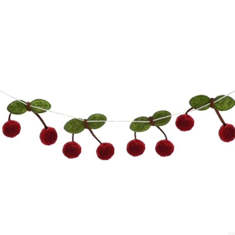 62KD Cherry Felt Balls Hangings Charm Decor Your Shower Garden Decoration