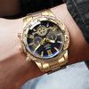 1/4PCS-Men Business Watches Fashion Stainless Steel Band Male's Quartz Watch Set