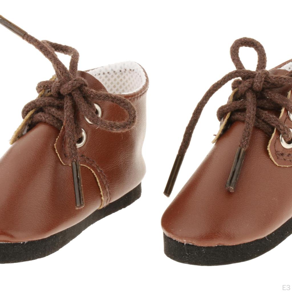 Points Doll Shoes, Stylish Cute PU Leather Miniature , Toys Boots, Clothes Dress Decorative