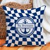 Custom Nautical Anchor Pillow Covers Personalized Boat Name Decorative Throw Pillowcases For Home Sofa Yacht Beach House Decor