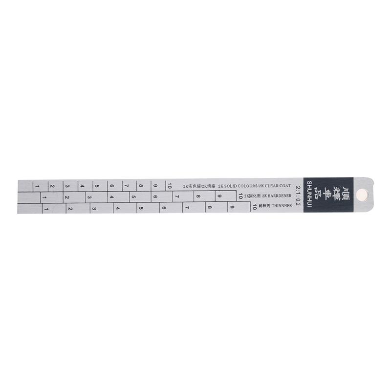 Standard Paint Ruler Paint Mixing Tool Ruler Paint Tool Black/R-ed Suitable for Cars Steel Ruler Paint Tool
