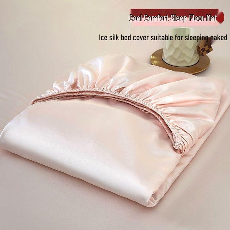 Ice Silk Summer Bed Set: Cool Mat, Mattress Cover & Anti-slip Protector