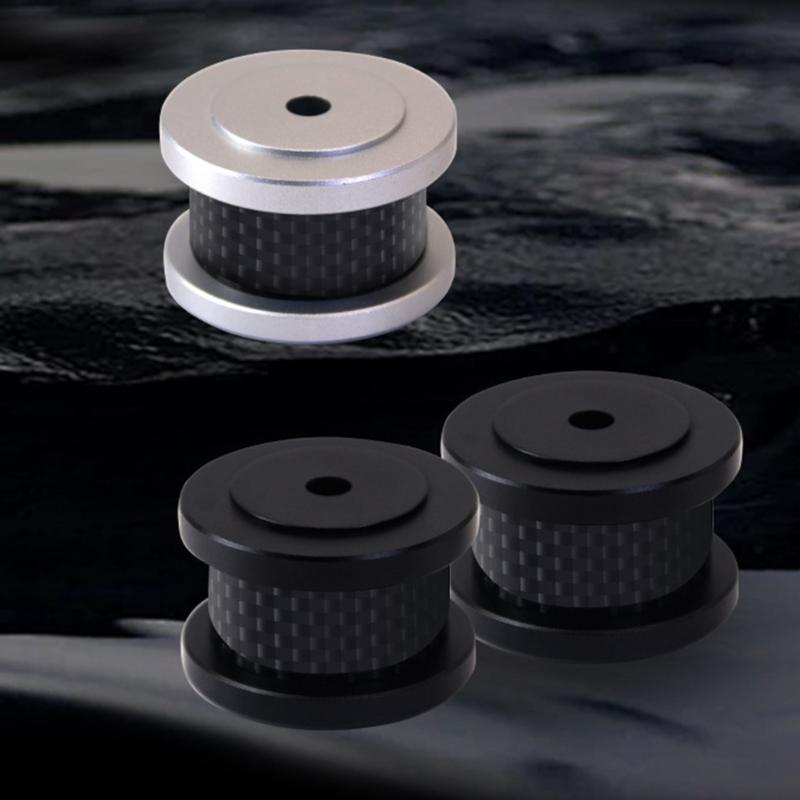 Speaker Pad Isolation Feet Pad Shock Absorbing Aluminum Carbon Subwoofer Isolator Mounting Turntable Recorder