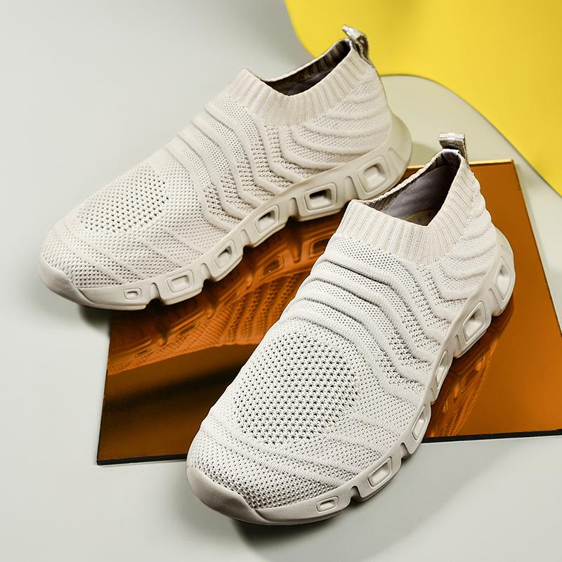 Fashion Hot Sale Harajuku Men Soft Casual Shoes Breathable Stylish Sport Sneakers Male Outdoor Flats Walking Sock Shoes Plus Size 39-48