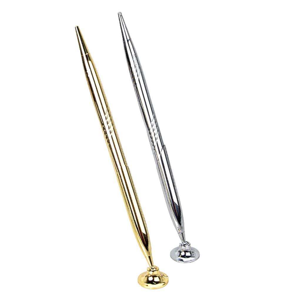 Ballpoint Pen with Base Reception Pen Desktop Pen Counter Service Pen Signature Pen Office Supplies for Bank Hotel