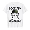 Portland Frog Brigade Frogs Together Are Strong Tshirt for Men Women 100 Cotton T Shirts Short Sleeve Tops Popular Fashion