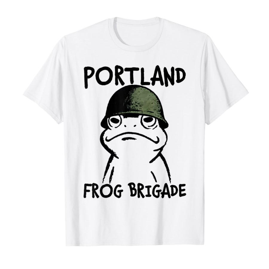 Portland Frog Brigade Frogs Together Are Strong Tshirt for Men Women 100 Cotton T Shirts Short Sleeve Tops Popular Fashion S