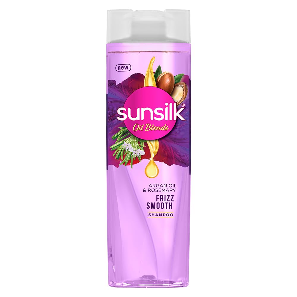 Шампунь Sunsilk с маслом арганы и розмарином для гладкости непослушных волос | для вьющихся и непослушных волос | без парабенов | 370 мл