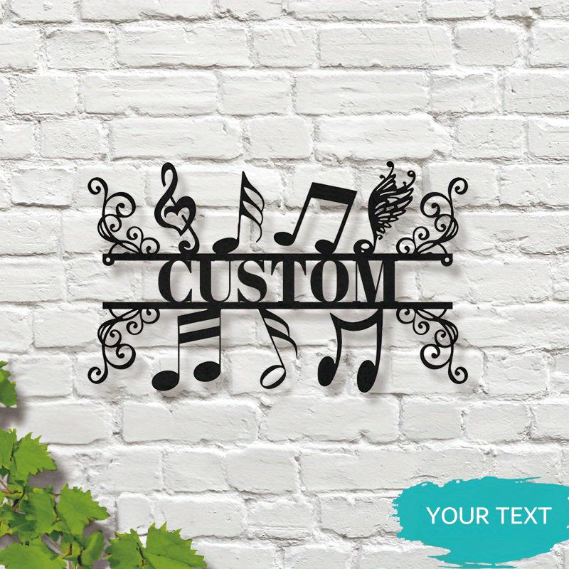 Custom Metal Music Note Wall Decor Hanging Sign for Home Living Room Musical Art Sculpture Gift
