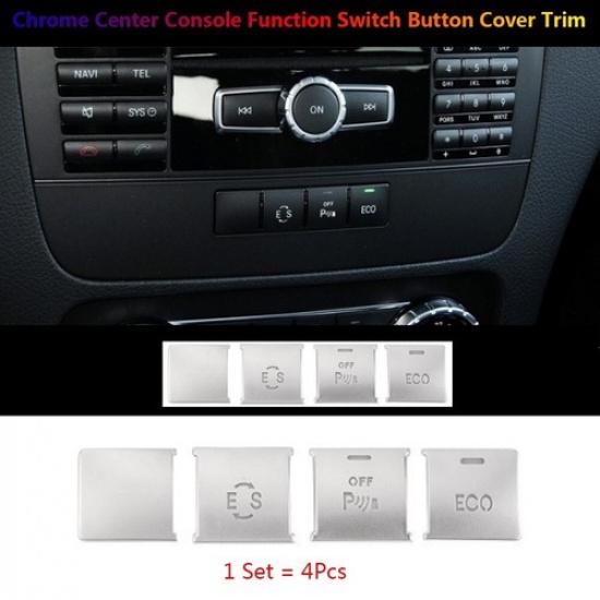 4x For Mercedes Benz GLK X204 Center Console CD Panel Function Switch Cover Trim
