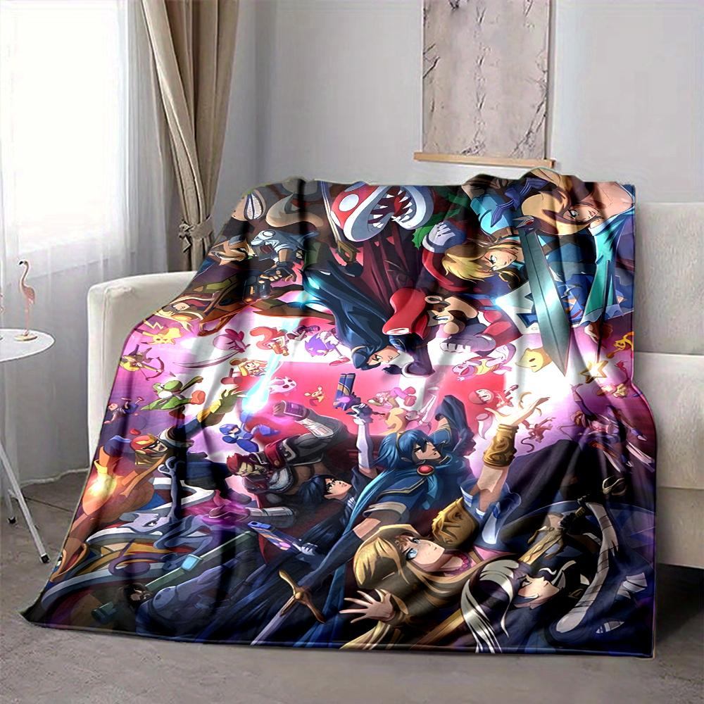 1Pc Superhero Vs Villain Battle Flannel Fleece Blanket Soft Warm Throw Blanket for Sofa Bed Couch Home Decor Lightweight Travel Nap Blanket Xmas Gift