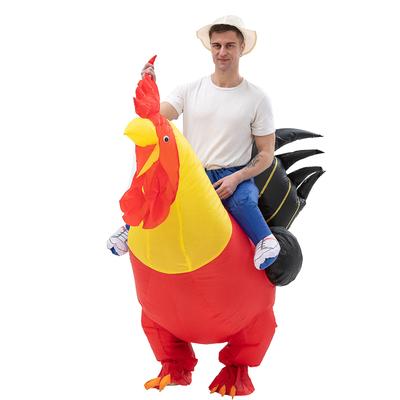Halloween Christmas Big Red Rooster Inflatable Suit Cartoon Mounts Activity Performance Costume Doll Inflatable Suit