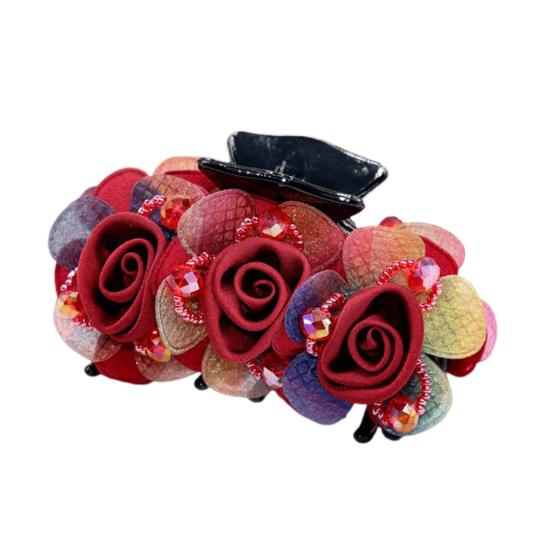 

Нескользящие скрещивающиеся зубы женские волосы коготь цветок бусины декор бант ванна инструмент для укладки волос коготь