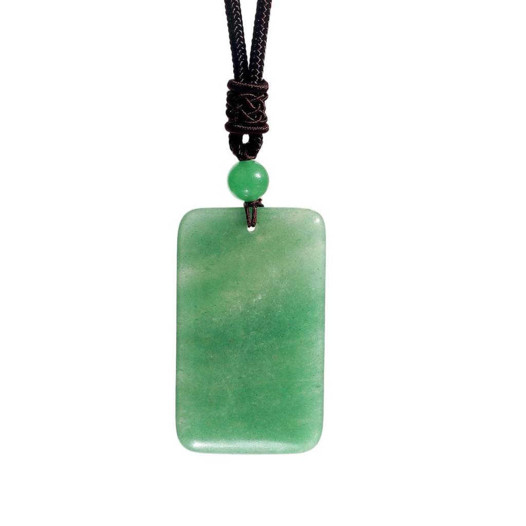 Ethnic Green Dongling Pendant Necklace - Women's Chinese Woven Rope Sweater Chain