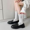 Women's Mid-Calf Ruffle Mesh Socks - Japanese & Korean Style