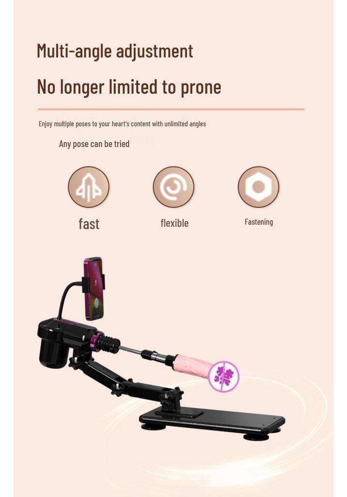 Compact Automatic Telescopic Pile Driver for All Genders - Realistic Three-Hole Phallus SM Device