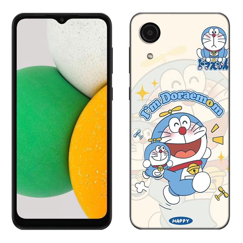 Cartoon Anime Doraemon Phone Case For Samsung Galaxy A01 A03 Core A04 E A02 A05 A10 A20 A21 A30 A50 S A6 A8 Plus A7 Black Cover