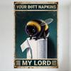 Vintage Teal Bumblebee Toilet Paper Metal Tin Sign Retro Whimsical Advert Plaque for Home Cafe Man Cave Decor