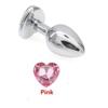 3 Size Anal Plug Heart Stainless Steel Crystal Anal Plug Removable Butt Plug Stimulator Anal Sex Toys Prostate Massager Dildo