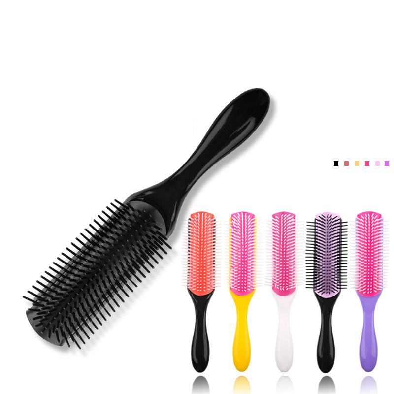 Nylon Needle 9-row Styling Brush,used for Separating and Shaping Curly Hair, Blow Drying Styling For Hair Accessories