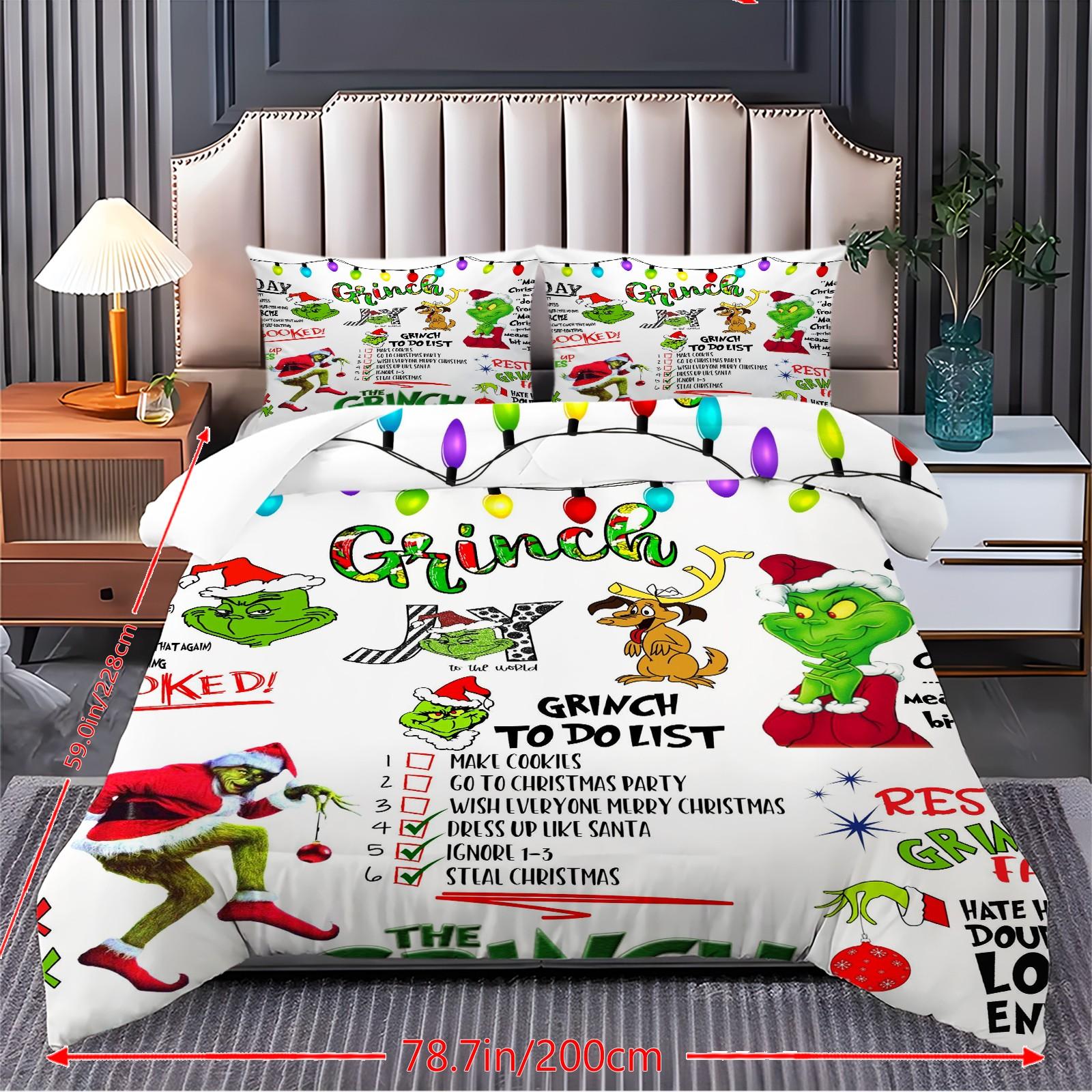 

Пододеяльник с принтом рождественских украшений. Супермягкая матовая микрофибра для двуспальной кровати. Удобный комплект с застежкой-молнией и 2 наволочками. One Size