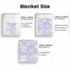 1pc Laser-Polarization Multicolor Blanket - Soft Warm Lightweight Bedspread Suitable for Sofa, Bed, Travel & Camping - - Cozy Bedding with L
