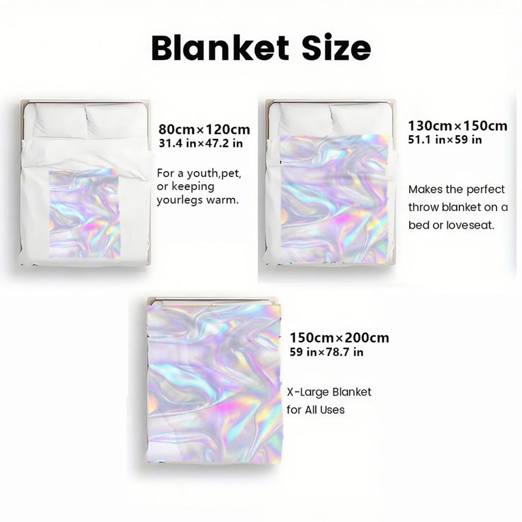 1pc Laser-Polarization Multicolor Blanket - Soft Warm Lightweight Bedspread Suitable for Sofa, Bed, Travel & Camping - - Cozy Bedding with L