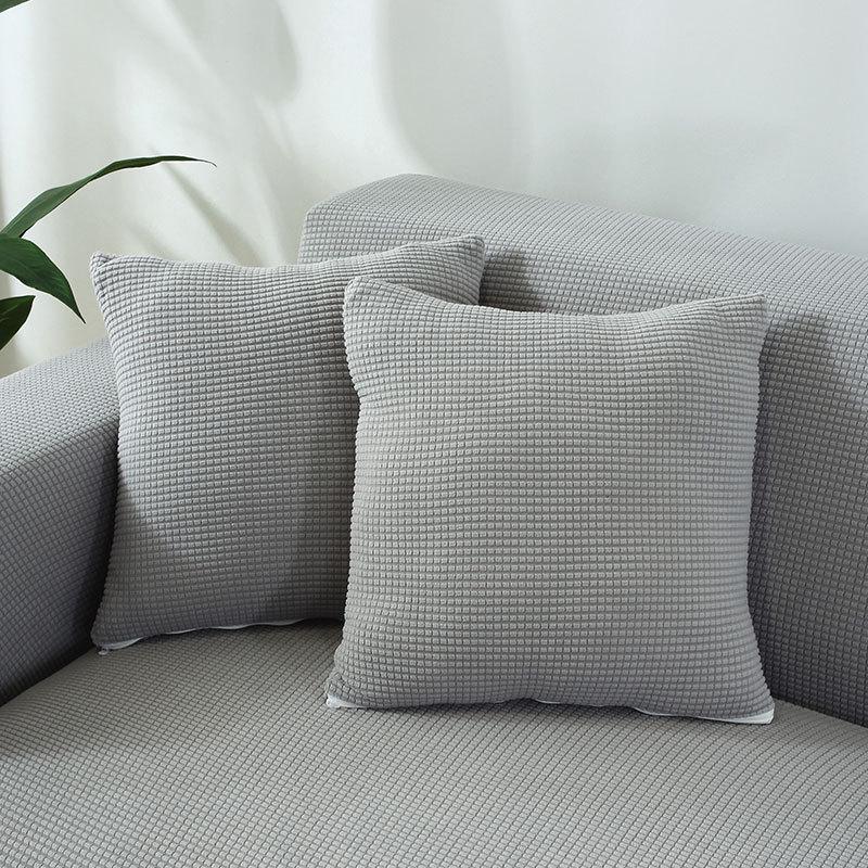 Thickened Fleece Cushion Cover: Nordic Modern Minimalist Style for Living Room, Office, Car Sofa, and Waist Support