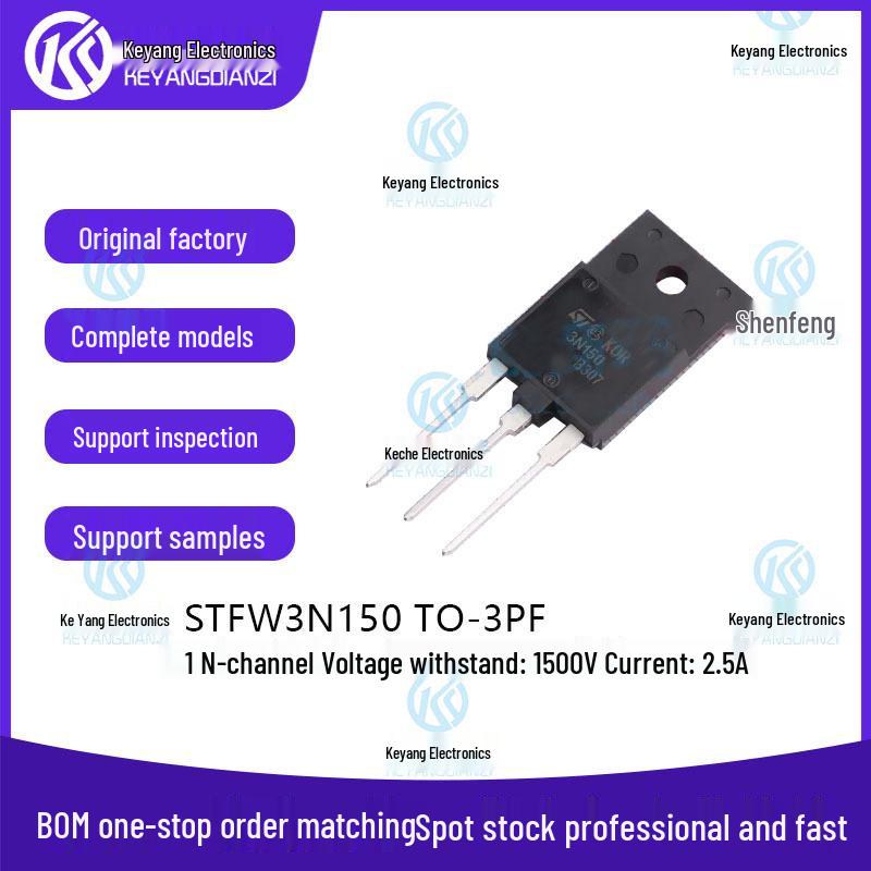 

STFW3N150 TO-3PF N-Channel MOSFET, 1500V, 2.5A, 1 Channel