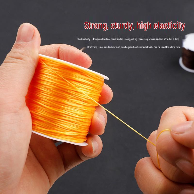 Elastic Cord Roll for Beading: 60m Bracelet & Pearl Thread