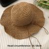 Sun Protection Seaside Sun Hat Large Brim Bow Panama Hat Summer Beach Fisherman Hat