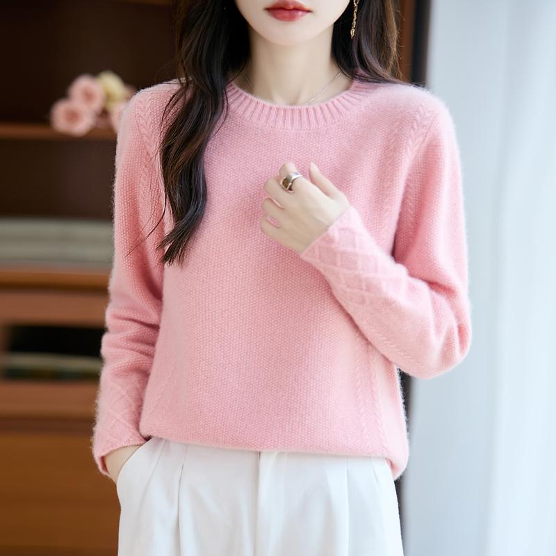 Dámský kašmírový svetr Kašmír Qinghe 30% kašmír 70% vlna podzimní a zimní pulovr hřejivý a módní