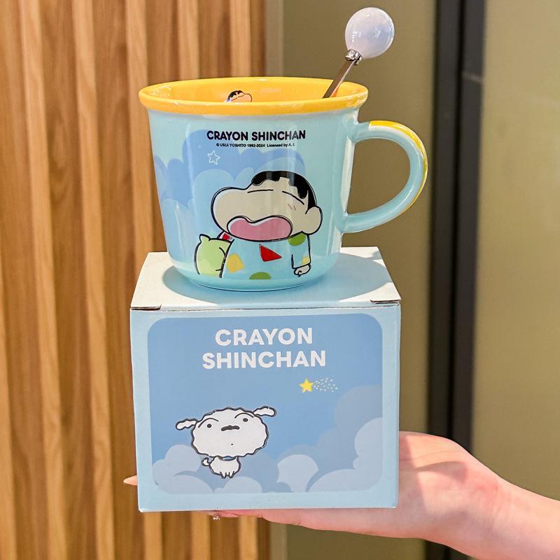 Crayon Xiaoxin Couple Cup High Value Pair of Ceramic Mugs Wedding Birthday Gift Girlfriend Gift Box